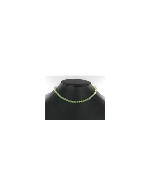 Heilstein & Edelstein-Strang - Kugeln, Prehnit A, facettiert, 06mm