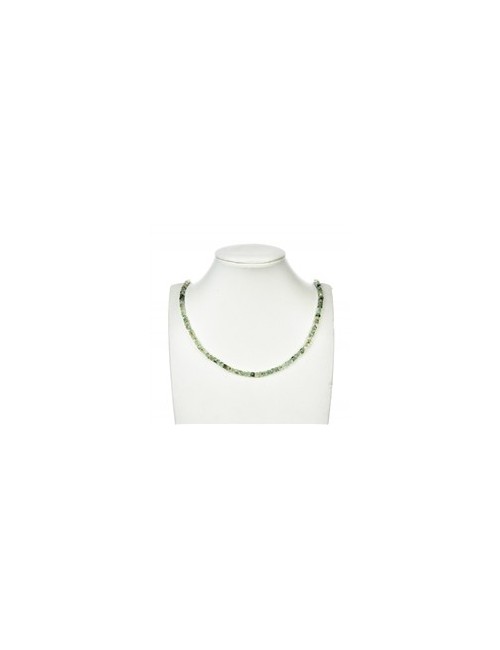 Heilstein & Edelstein-Strang - Würfel, Prehnit, facettiert, 04mm