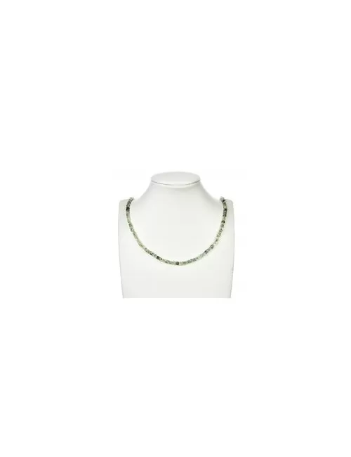 Heilstein & Edelstein-Strang - Würfel, Prehnit, facettiert, 04mm