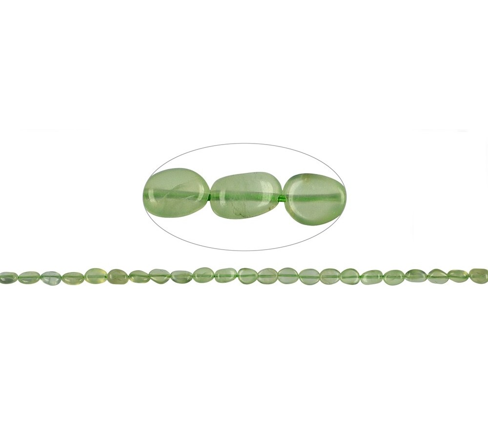 Heilstein & Edelstein-Strang - Nuggets (flach), Prehnit, 05-08 x 03-05mm