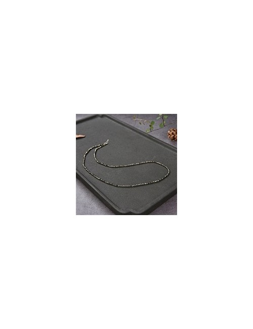 Heilstein & Edelstein-Strang - Kugeln, Pyrit, facettiert, 02mm