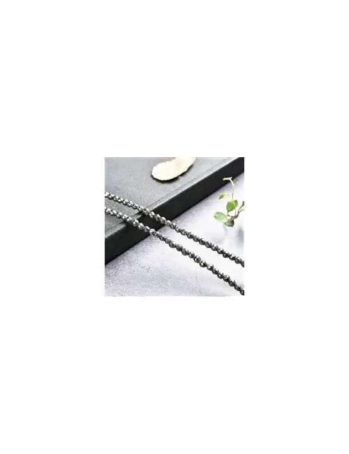 Heilstein & Edelstein-Strang - Kugeln, Pyrit, facettiert, 03mm