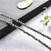 Heilstein & Edelstein-Strang - Kugeln, Pyrit, facettiert, 03mm