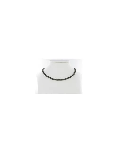 Heilstein & Edelstein-Strang - Button, Rauchquarz, facettiert, 04mm