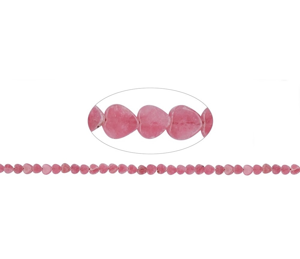 Heilstein & Edelstein-Strang - Herzen, Rhodochrosit, 05mm