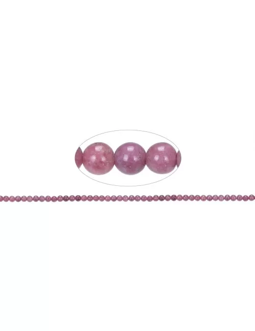 Heilstein & Edelstein-Strang - Kugeln, Rhodonit A, 04mm