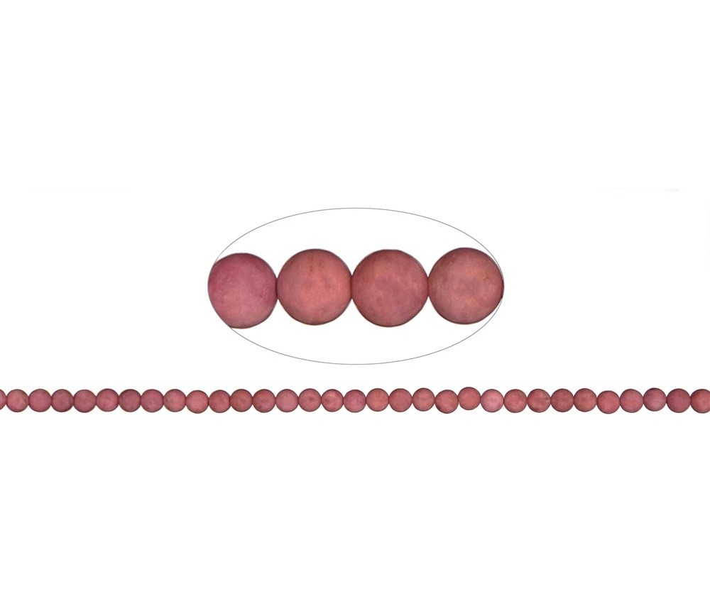 Heilstein & Edelstein-Strang - Kugeln, Rhodonit A, 06mm