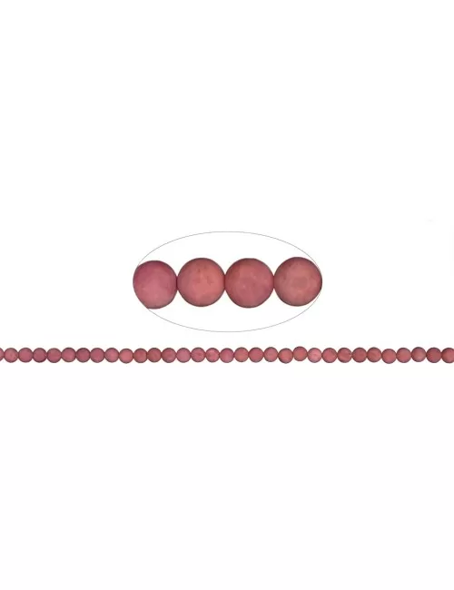 Heilstein & Edelstein-Strang - Kugeln, Rhodonit A, 06mm