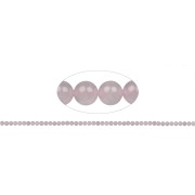 Heilstein & Edelstein-Strang - Kugeln, Rosenquarz, 02mm