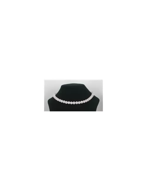 Heilstein & Edelstein-Strang - Kugeln, Rosenquarz, matt, 08mm (39cm)