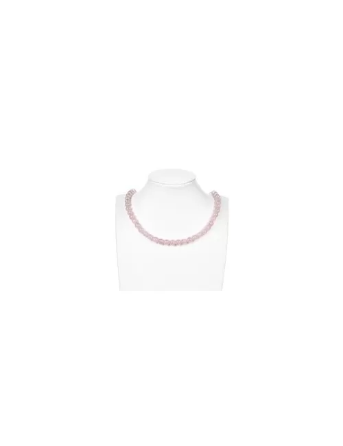 Heilstein & Edelstein-Strang - Kugeln, Rosenquarz A+ (semi-transparent), 08mm