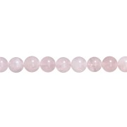 Heilstein & Edelstein-Strang - Kugeln, Rosenquarz, 12mm