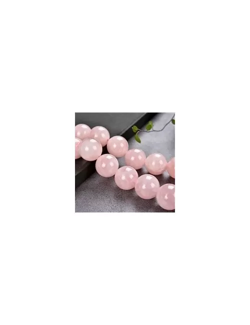 Heilstein & Edelstein-Strang - Kugeln, Rosenquarz, 20mm