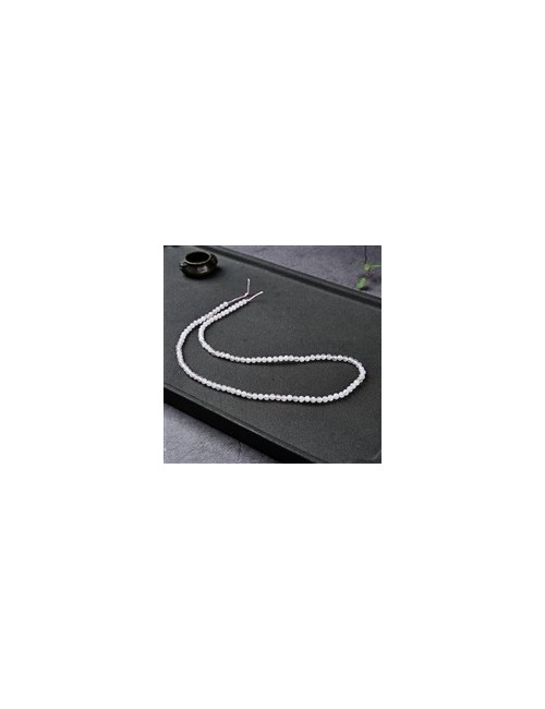 Heilstein & Edelstein-Strang - Kugeln, Rosenquarz, facettiert, 03mm (39cm)