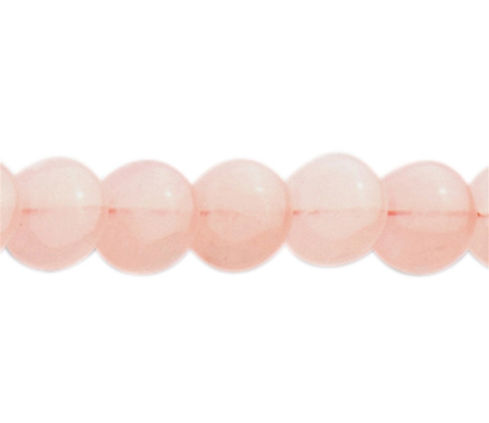 Heilstein & Edelstein-Strang - Disc, Rosenquarz, matt, 12mm