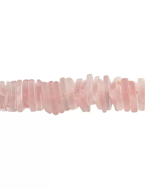 Heilstein & Edelstein-Strang - Dreieck flach, Rosenquarz, 03 x 10mm