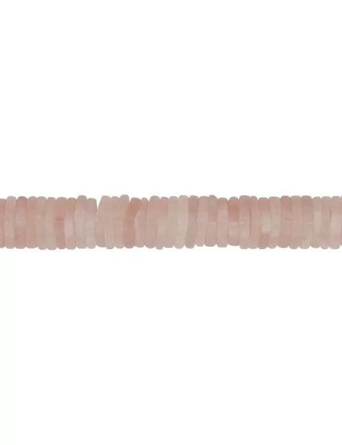 Heilstein & Edelstein-Strang - Dreieck flach, Rosenquarz, matt, 02 x 10mm