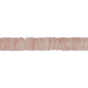 Heilstein & Edelstein-Strang - Dreieck flach, Rosenquarz, matt, 02 x 10mm