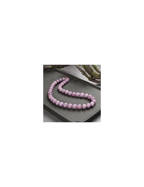 Heilstein & Edelstein-Strang - Kugeln, Rubin, matt, 10mm (39cm)