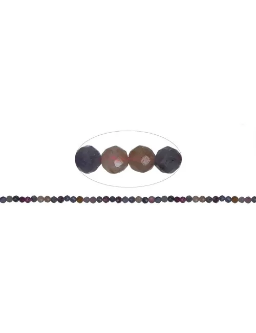Heilstein & Edelstein-Strang - Kugeln, Saphir/Rubin, 04mm (39cm)