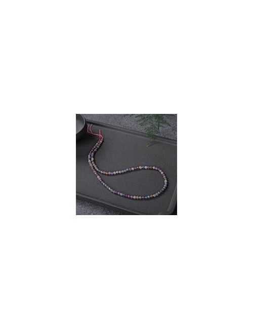 Heilstein & Edelstein-Strang - Kugeln, Saphir/Rubin, 04mm (39cm)