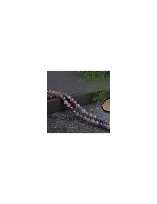 Heilstein & Edelstein-Strang - Kugeln, Saphir/Rubin, 04mm (39cm)