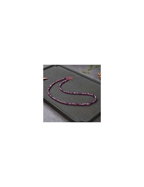 Heilstein & Edelstein-Strang - Würfel, Rubin, facettiert, 04mm (39cm)