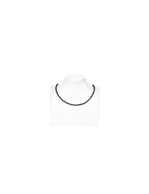 Heilstein & Edelstein-Strang - Kugeln, Saphir, facettiert, 04mm (39cm)