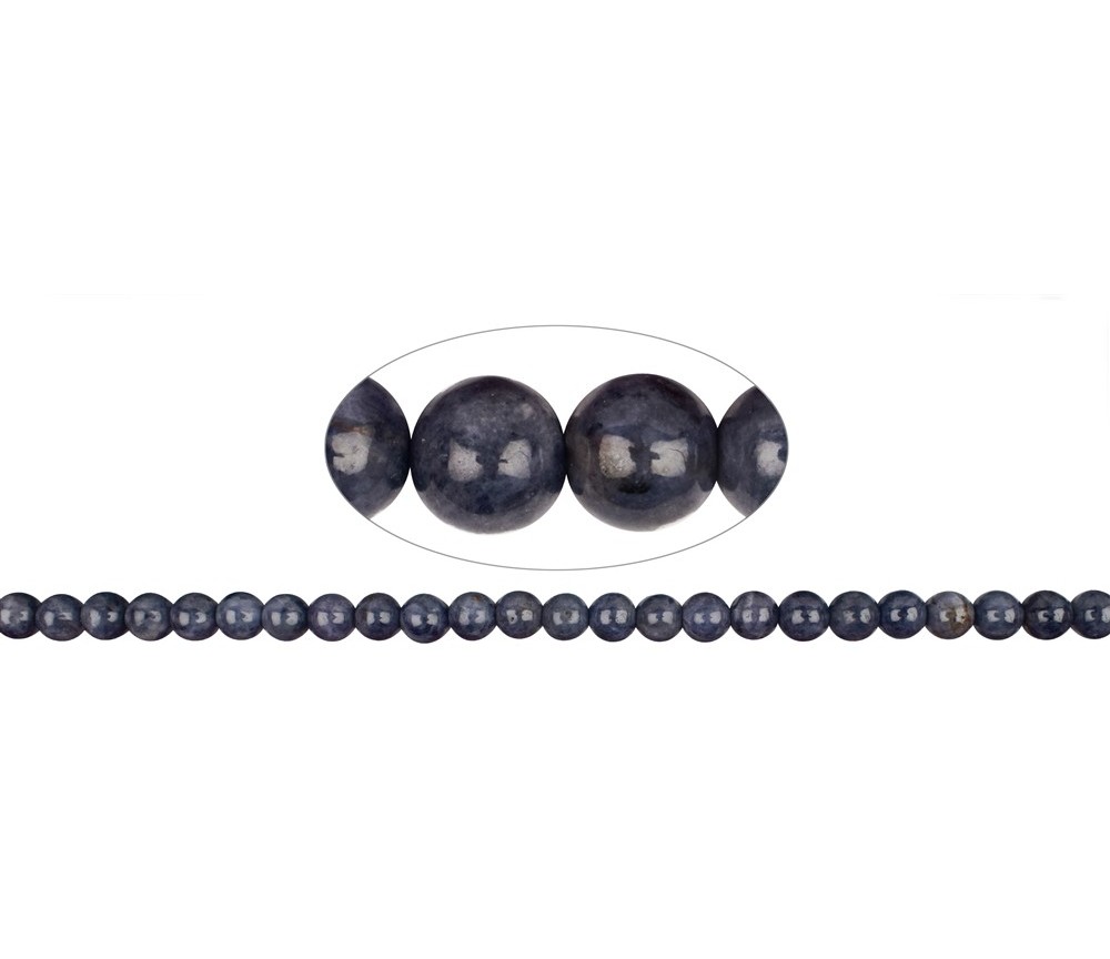 Heilstein & Edelstein-Strang - Kugeln, Saphir, 07 - 08mm (38cm)