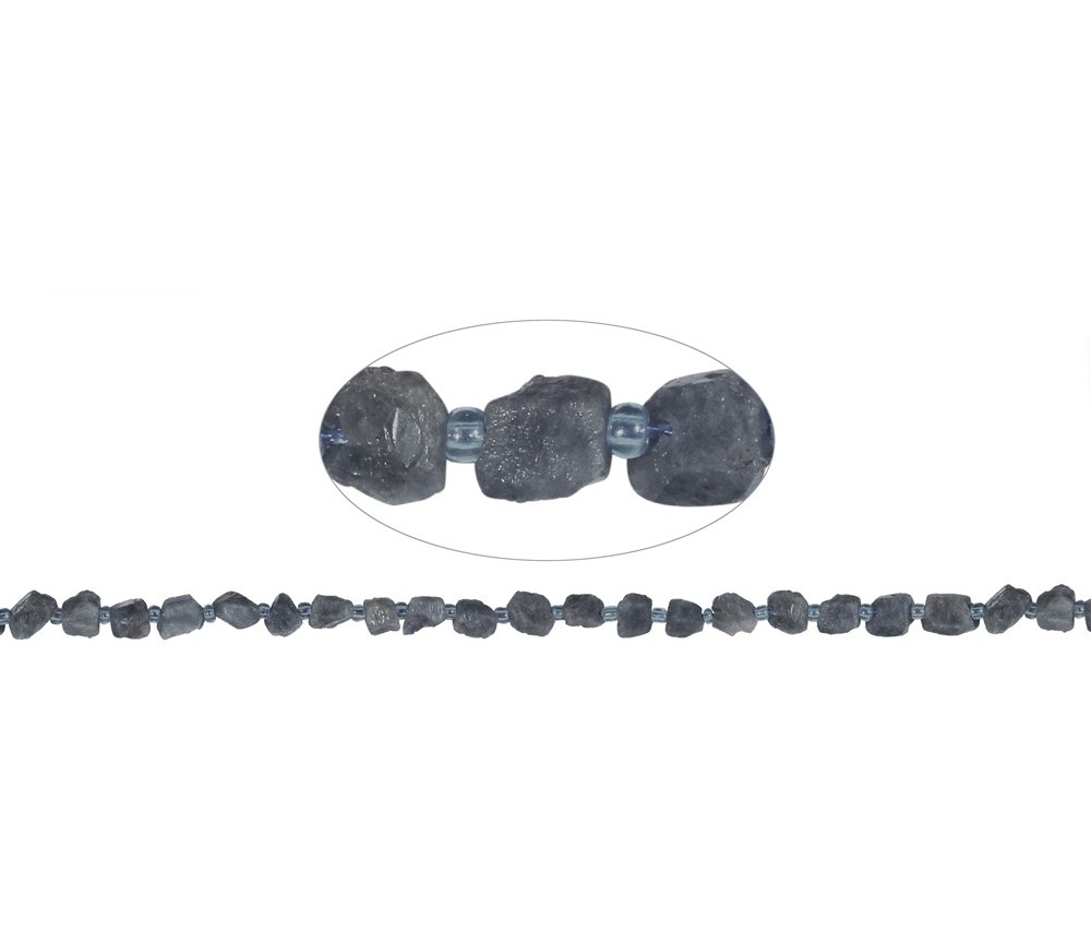 Heilstein & Edelstein-Strang - Rohsteine, Saphir, 04-05 x 06-08mm