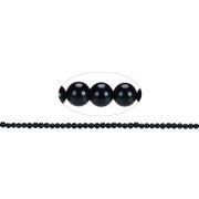 Heilstein & Edelstein-Strang - Kugeln, Schörl (stab.), 04mm