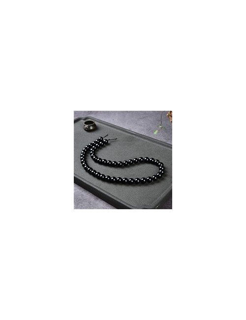 Heilstein & Edelstein-Strang - Kugeln, Schörl (stab.), 08mm