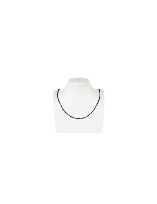 Heilstein & Edelstein-Strang - Kugeln, Schörl (stab.), facettiert, 04mm