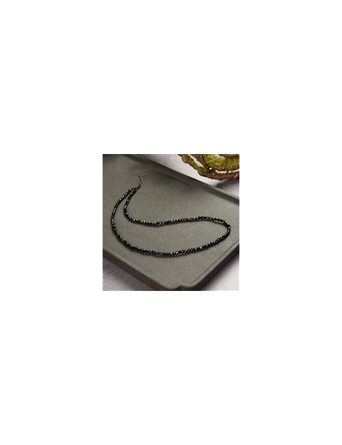 Heilstein & Edelstein-Strang - Kugeln, Schörl (stab.), facettiert, 04mm