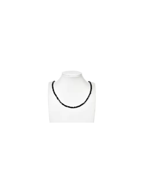 Heilstein & Edelstein-Strang - Würfel, Schörl (stab.), facettiert, 04mm