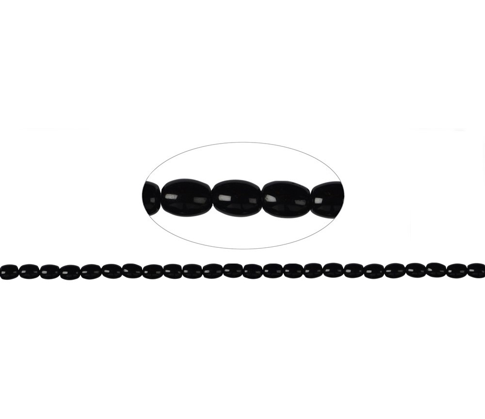 Heilstein & Edelstein-Strang - Spindel, Schörl (stab.), 07 x 05mm