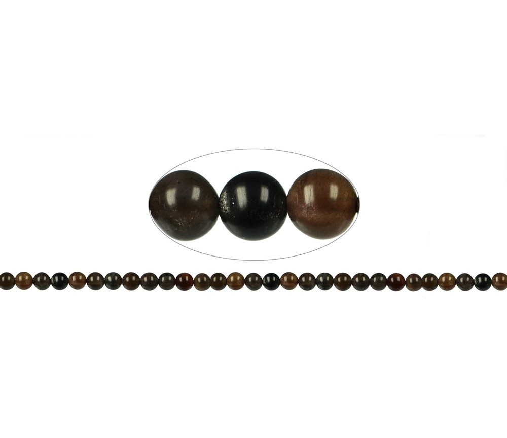 Heilstein & Edelstein-Strang - Kugeln, Skapolith braun, ca. 06mm