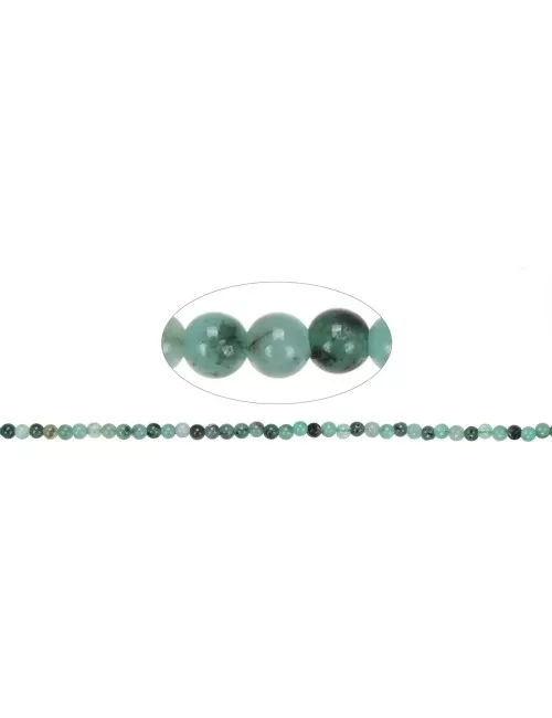 Heilstein & Edelstein-Strang - Kugeln, Smaragd, 03mm (38cm)
