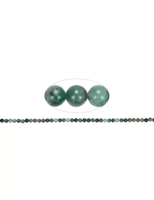 Heilstein & Edelstein-Strang - Kugeln, Smaragd, 04mm (39cm)