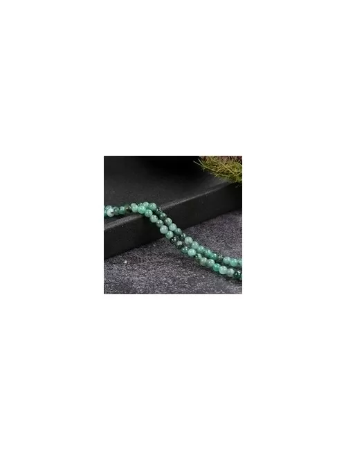 Heilstein & Edelstein-Strang - Kugeln, Smaragd, 04mm (39cm)