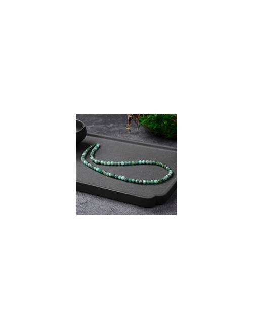 Heilstein & Edelstein-Strang - Kugeln, Smaragd, facettiert, 05mm (39cm)