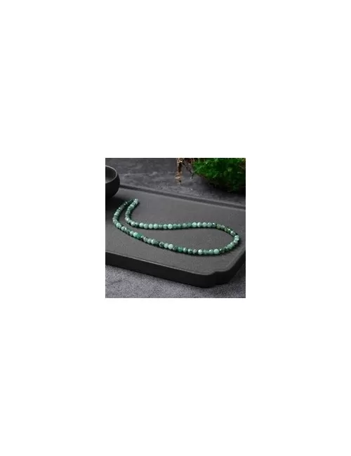 Heilstein & Edelstein-Strang - Kugeln, Smaragd, facettiert, 05mm (39cm)