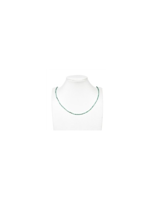 Heilstein & Edelstein-Strang - Kugeln, Smaragd, facettiert, 02mm (38cm)