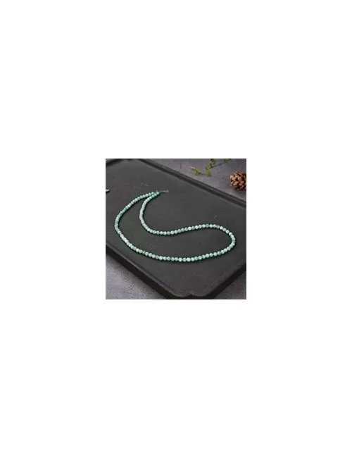 Heilstein & Edelstein-Strang - Kugeln, Smaragd, facettiert, 03,5- 04,0mm
