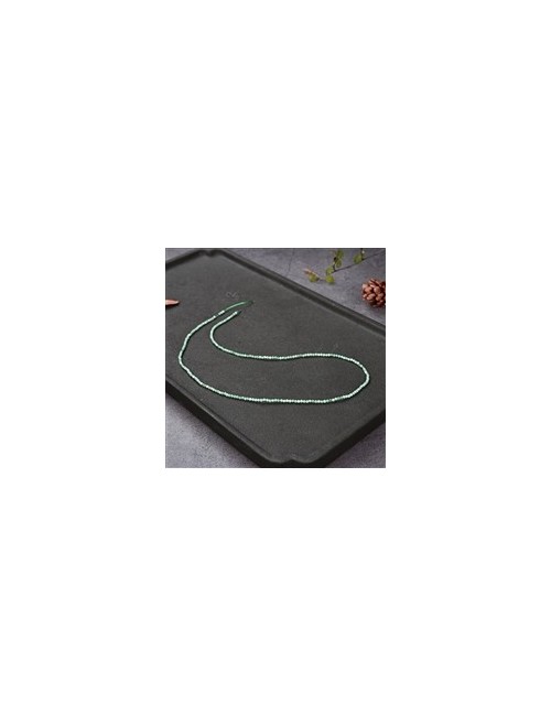 Heilstein & Edelstein-Strang - Kugeln, Smaragd, facettiert, 02,5-03,0mm