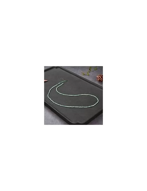 Heilstein & Edelstein-Strang - Kugeln, Smaragd, facettiert, 02,5-03,0mm
