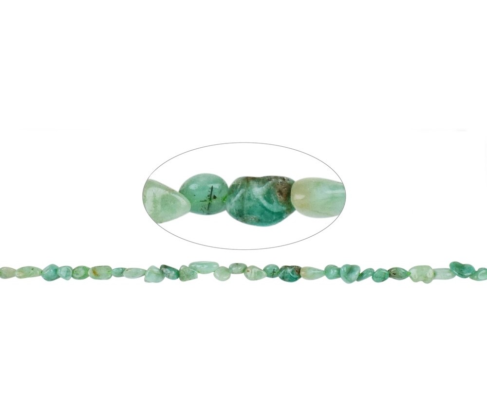 Heilstein & Edelstein-Strang - Nuggets, Smaragd, 06-11 x 06mm (39cm)