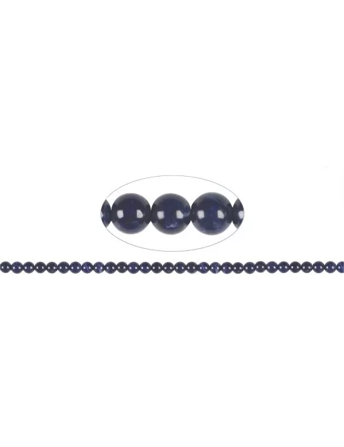 Heilstein & Edelstein-Strang - Kugeln, Sodalith AA, 04mm (38cm)