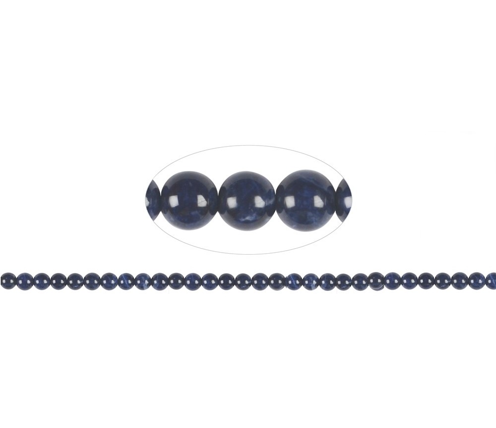 Heilstein & Edelstein-Strang - Kugeln, Sodalith AA, 06-07mm