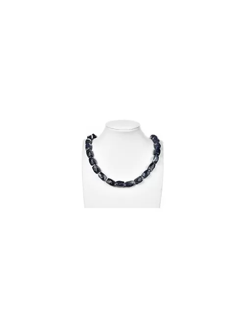Heilstein & Edelstein-Strang - Rechteck, Sodalith, facettiert, 15 x 11-12mm